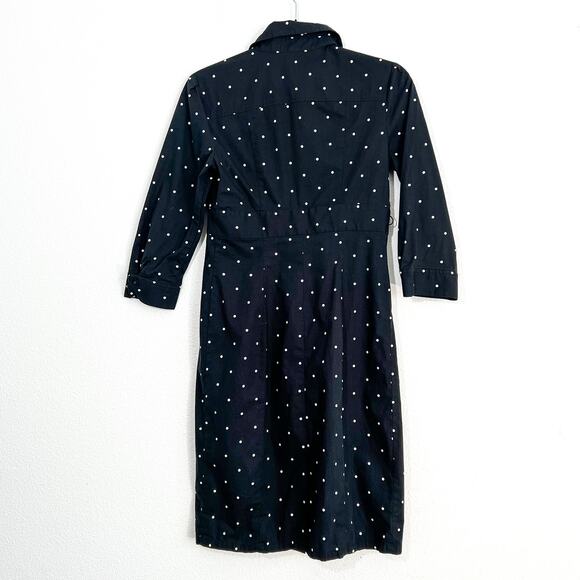 Express Polka Dot Shirt Dress Womens 6 Babydoll Work Office Career Casual Cute - Picture 4 of 7